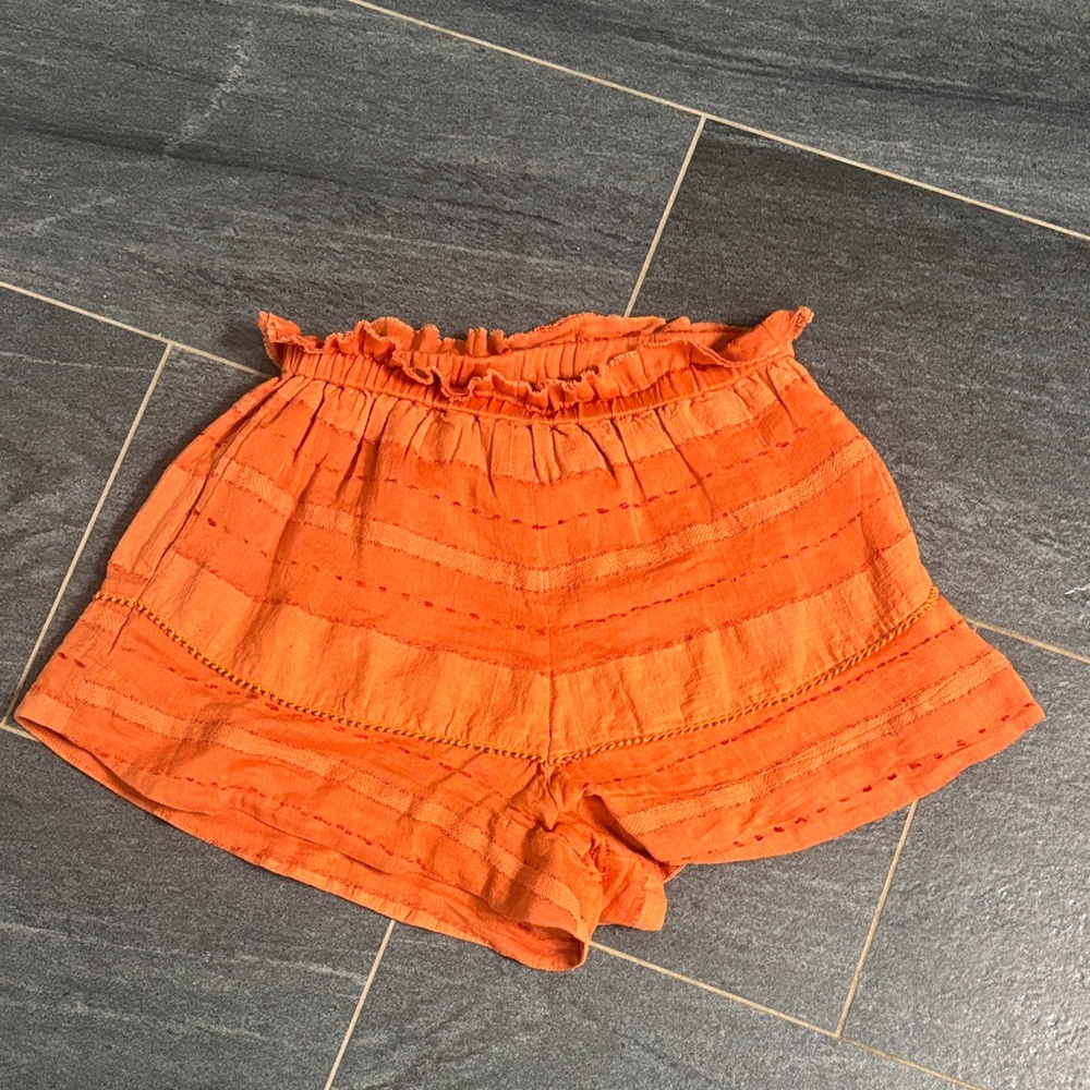 Fun Orange Free People Shorts
